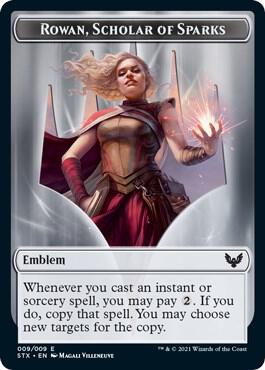 Fractal (3) // Emblem - Rowan, Scholar of Sparks (9) Double-sided Token (Back)