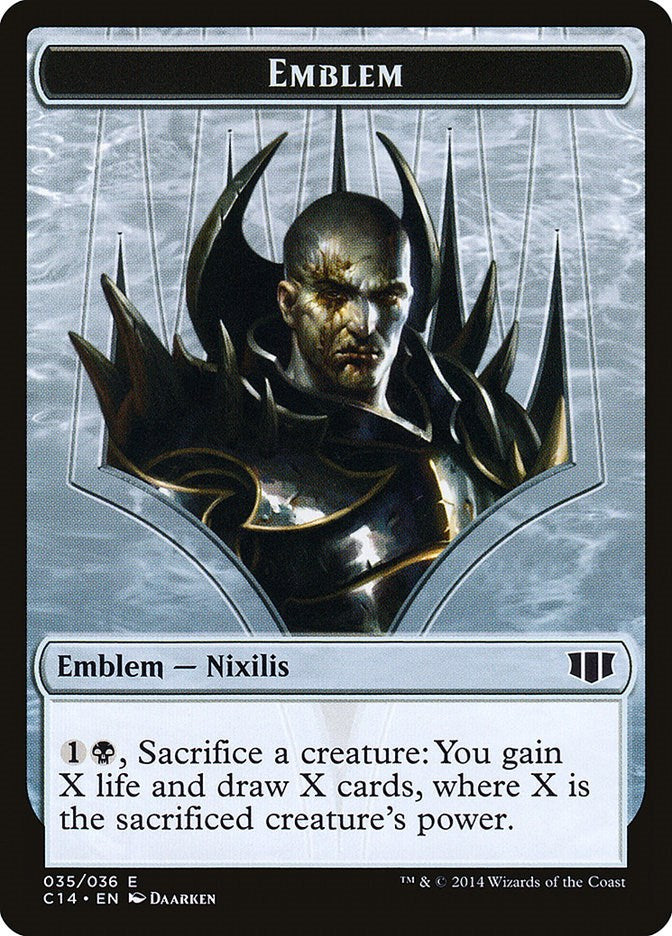 Emblem - Ob Nixilis of the Black Oath // Zombie Double-Sided Token