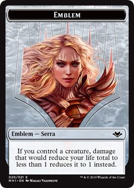 Illusion // Emblem - Serra the Benevolent Double-Sided Token (Back)