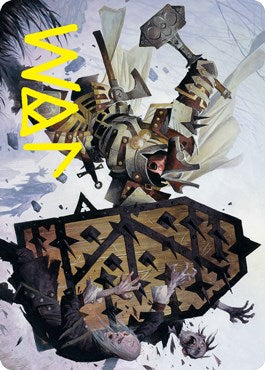 Estwald Shieldbasher Art Card (Gold-Stamped Signature)