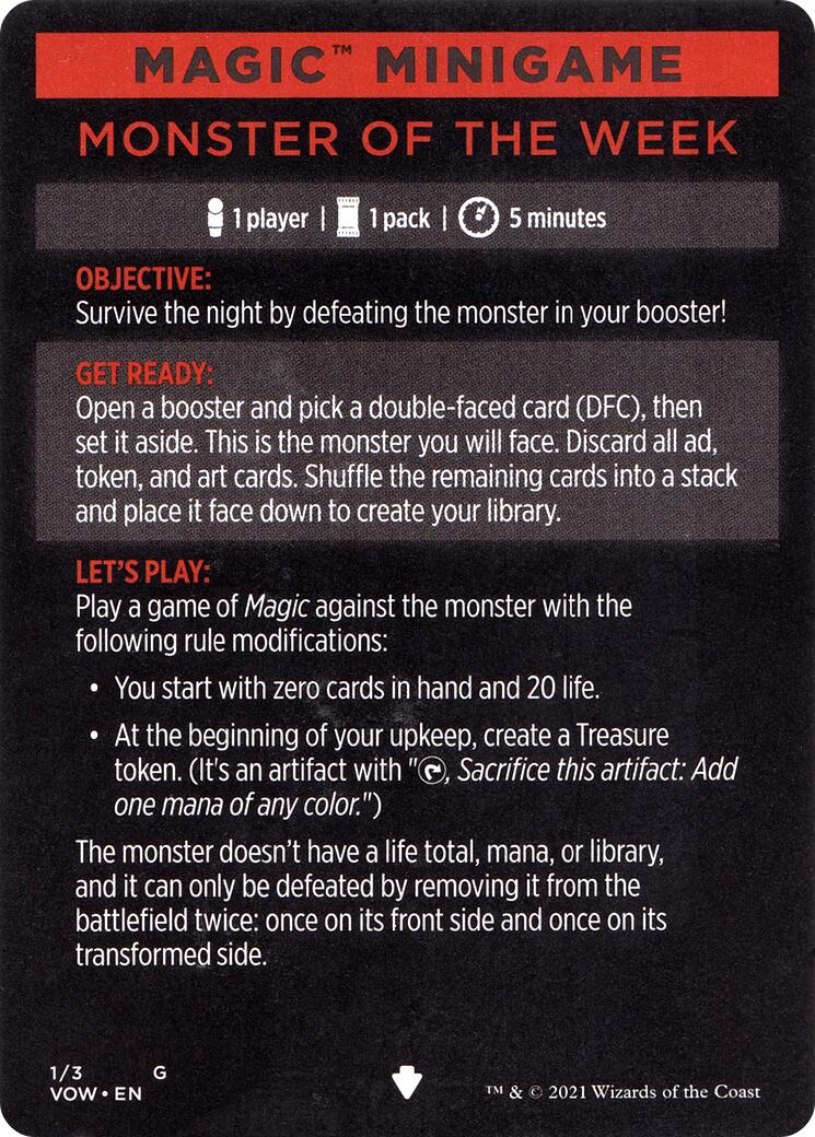 Magic Minigame: Monster of The Week