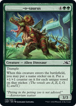 _______-o-saurus [UNF - 148]