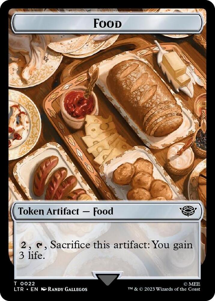 Treasure // Food (0022) Double-Sided Token (Surge Foil) (Back)