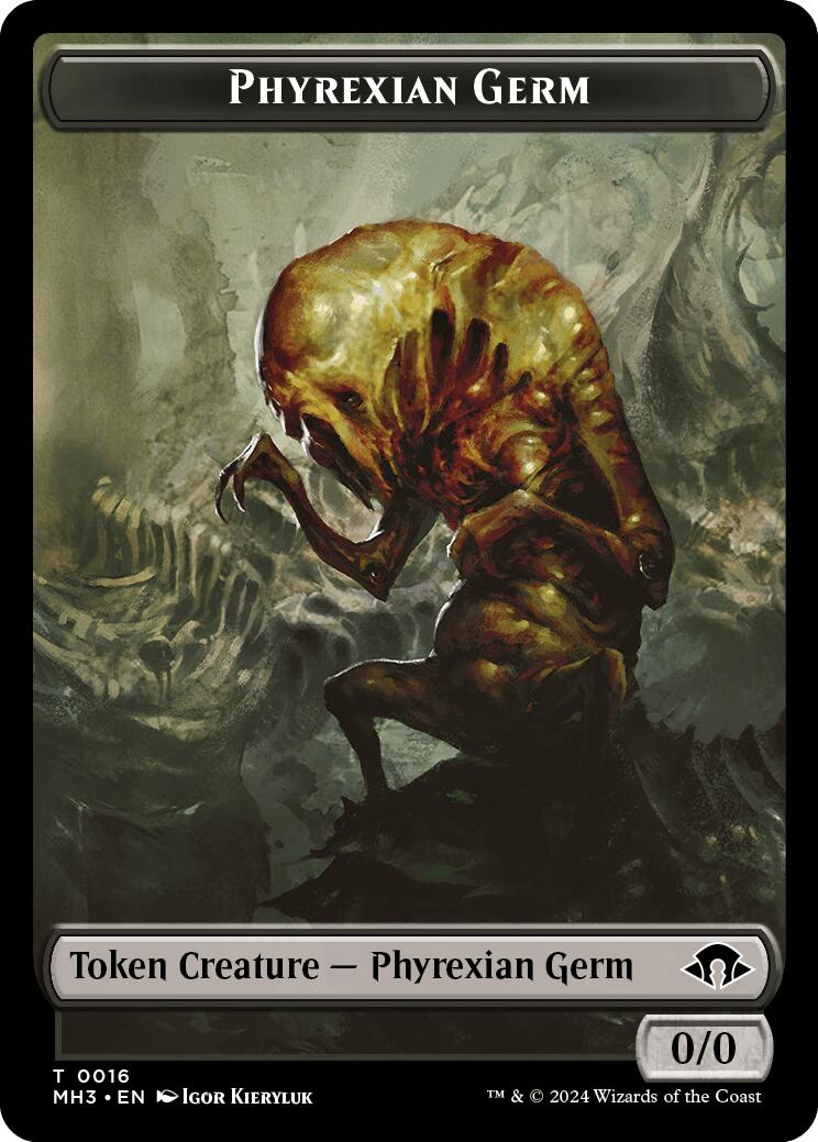Phyrexian Germ // Emblem - Tamiyo, Seasoned Scholar Double-Sided Token