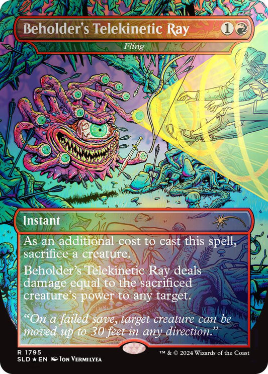 Beholder's Telekinetic Ray - Fling (Rainbow Foil)