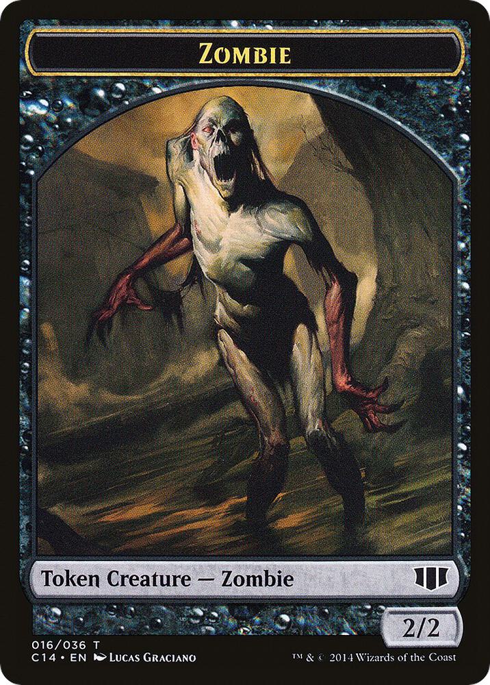 Emblem - Ob Nixilis of the Black Oath // Zombie Double-Sided Token (Back)